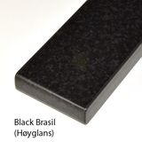 Benkeplate Black Brasil (Høyglans)